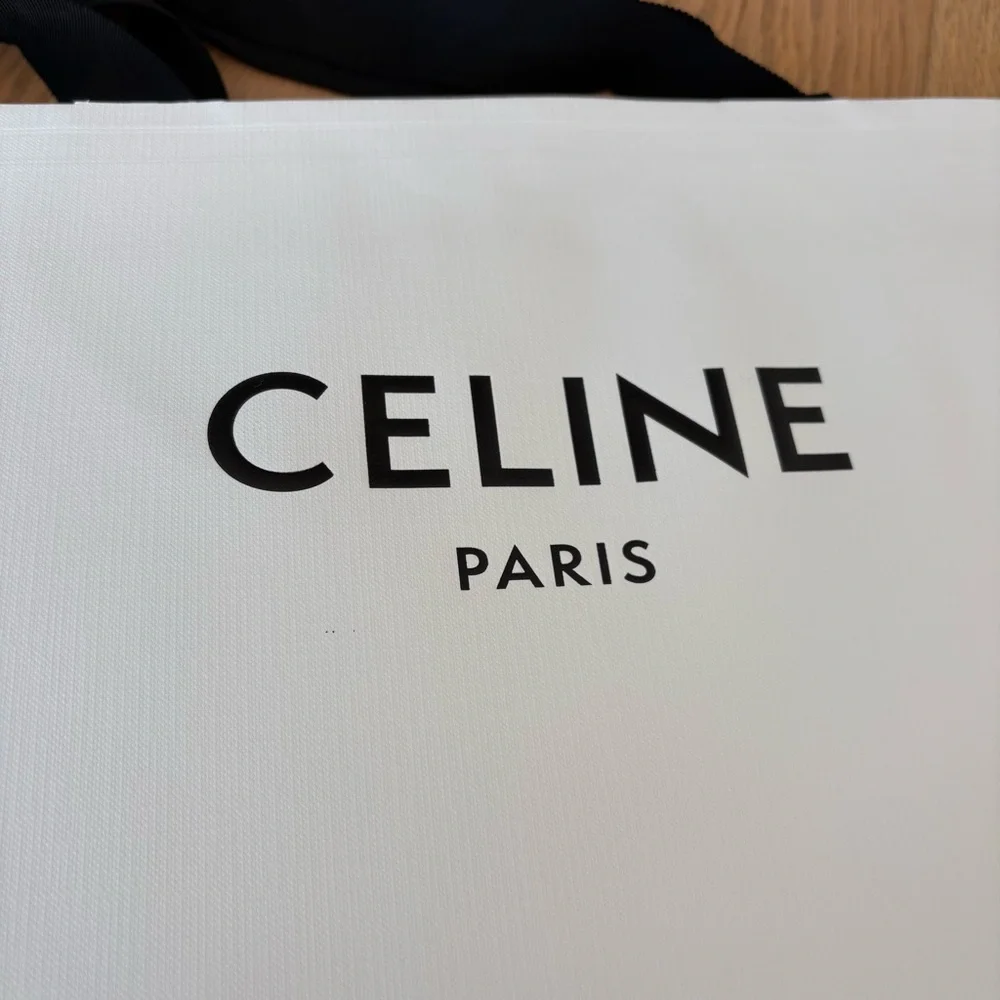 Celine White Tote and Gift Bag Set